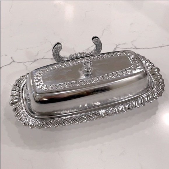 Vintage Irvinware Chrome Butter Dish - Picture 1 of 7